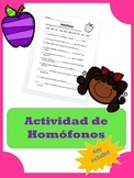 homófonos / homofonos / homophones in Spanish