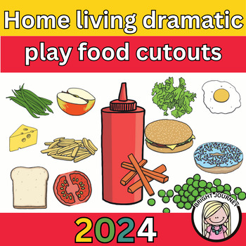 Preview of "Home living dramatic play food cutouts Activity"