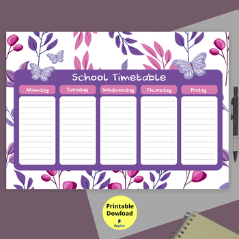 Preview of homeschool planner,kids daily schedule,printable Planner,Weekly Organizer,