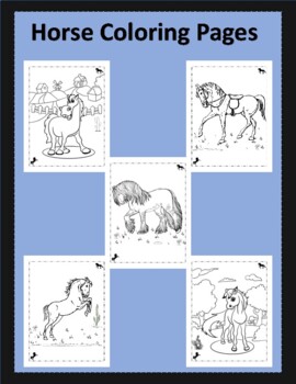 Preview of horse coloring pages