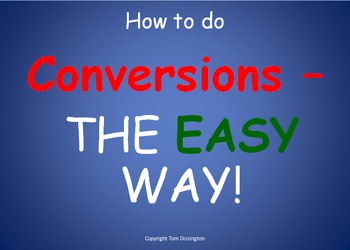 Preview of How To Do Conversions - The EASY Way! Bundle