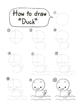 Preview of how to draw cute cartoon animals step by step cute kawaii