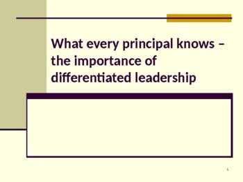Preview of how to turnaround a school? A PD for principals