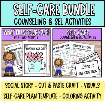 Preview of Self Care Counseling SEL Activity Spring May Counseling Mental Health Awareness