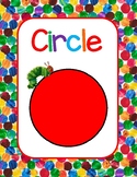 hungry caterpillar color and shape posters