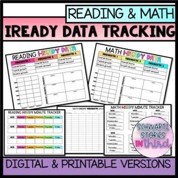 Preview of i-Ready Data Tracking and Goal Sheet for MATH and READING