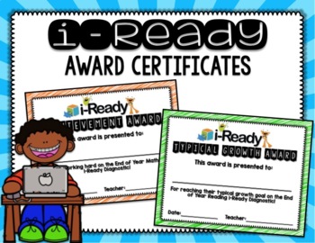 Preview of i-Ready End of Year Award Certificates