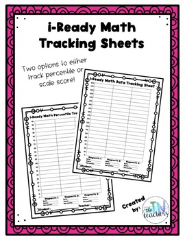 Preview of i-Ready Math Data Tracking Sheets