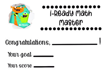 Preview of i-Ready Math Diagnostic Certificate