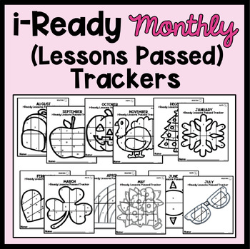 Preview of i-Ready Monthly Trackers/Charts | Lessons Passed | Bulletin Board Option