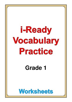 Preview of i-Ready Vocabulary Grade 1 worksheets