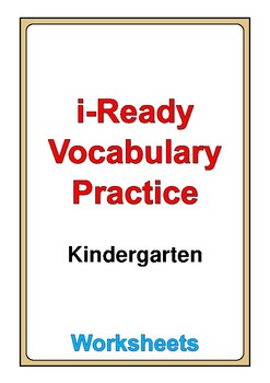 Preview of i-Ready Vocabulary Kindergarten worksheets