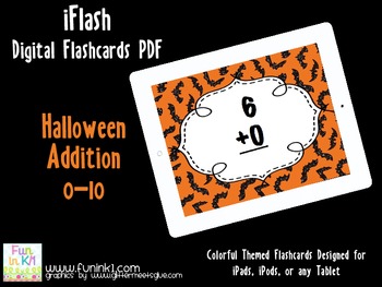 Preview of iFlash Halloween Addition Digital Flashcards PDF