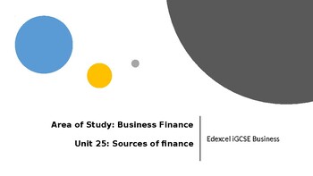 Preview of iGCSE/GCSE Business Finance Unit