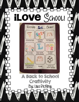 Preview of iLove School: A Back To School/Open House Craftivity FREEBIE