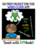 iPad Activities for Word Cloud App NO PREP
