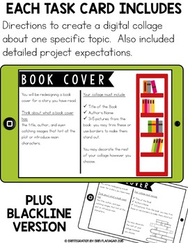 iPad Pic Collage Task Cards: Reading Digital Projects by Erintegration