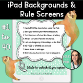 iPad Background & Rules - Mint & Sloth Theme - Organizatio