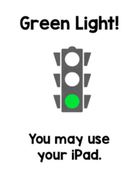 Preview of iPad & Chromebook Stoplight Cards