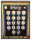 iPad Class Job Bulletin Board Icons "iHelp" 1