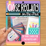 iPad Close Reading Task Cards: Digitally annotate, highlig