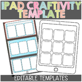 iPad Craftivity Template Printable & Digital for any concept