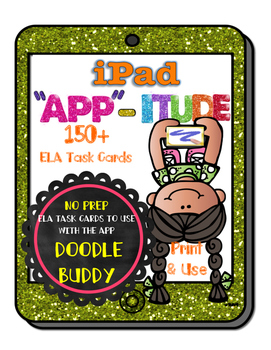 Preview of iPad ELA Task Cards for the App Doodle Buddy (NO PREP) 150+ Activities