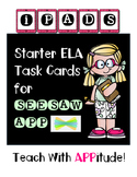 iPad ELA Task Cards for the SeeSaw App (NO PREP)