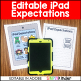Editable iPad Expectations for Kindergarten