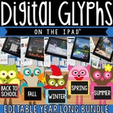iPad Seasonal Glyph BUNDLE - 5 iPad activities