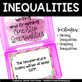 Inequalities Task Cards - Writing and Graphing One Step