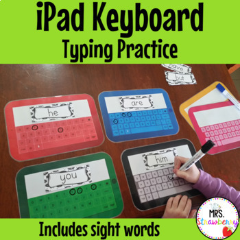Preview of iPad Keyboard Typing Practice with Sight Words