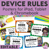 iPad Rules | Chromebook Rules | Tablet Rules | Editable De