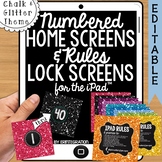 iPad Wallpaper Rules and Numbered Backgrounds:  Glitter  & Chalk