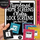 iPad Wallpaper Rules and Numbered Backgrounds:  Glitter Theme