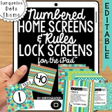 iPad Wallpaper Rules and Numbered Backgrounds: Turquoise D