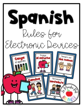 Preview of iPad Rules Posters in Spanish