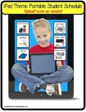 iPad Theme Portable Student Schedule for Autism