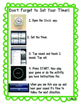 Preview of iPad Timer Instructions for Students