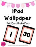 iPad Wallpaper Background: Pink/Coral Polka Dot
