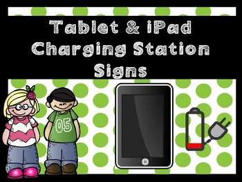 Preview of iPad and Tablet Charging Station Signs