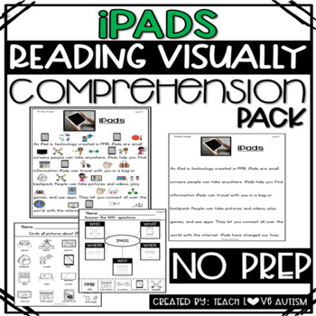 Preview of iPads Reading Comprehension Passages and Questions with Visuals