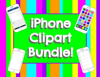 Preview of iPhone & Social Media Clipart Bundle!