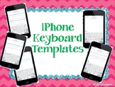 iPhone keyboard *5 templates* for spelling/word work
