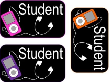 Preview of iPod Locker Tag/Name Tags/Labels--Customizable