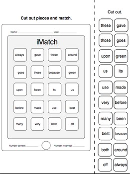 iRead Dolch 2nd Grade Sight Words - Worksheets ...