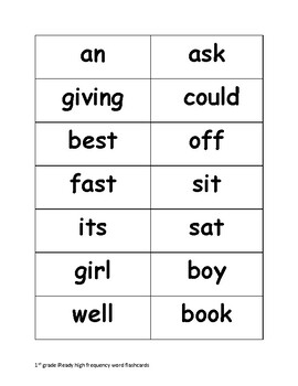 iReady 1st Grade High Frequency Words by Murray's Marvels | TpT