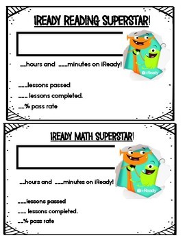 Preview of iReady Contest ~ AWARD ~  Motivates Students Math and Reading! Editable!