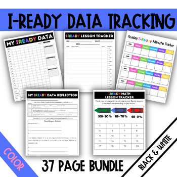 Preview of iReady Data Tracking Lesson Progress Monitoring Bundle Data Trackers for Student
