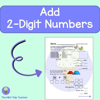 Preview of iReady First Grade Lesson 29: Add 2-Digit Numbers with Regrouping - 2024